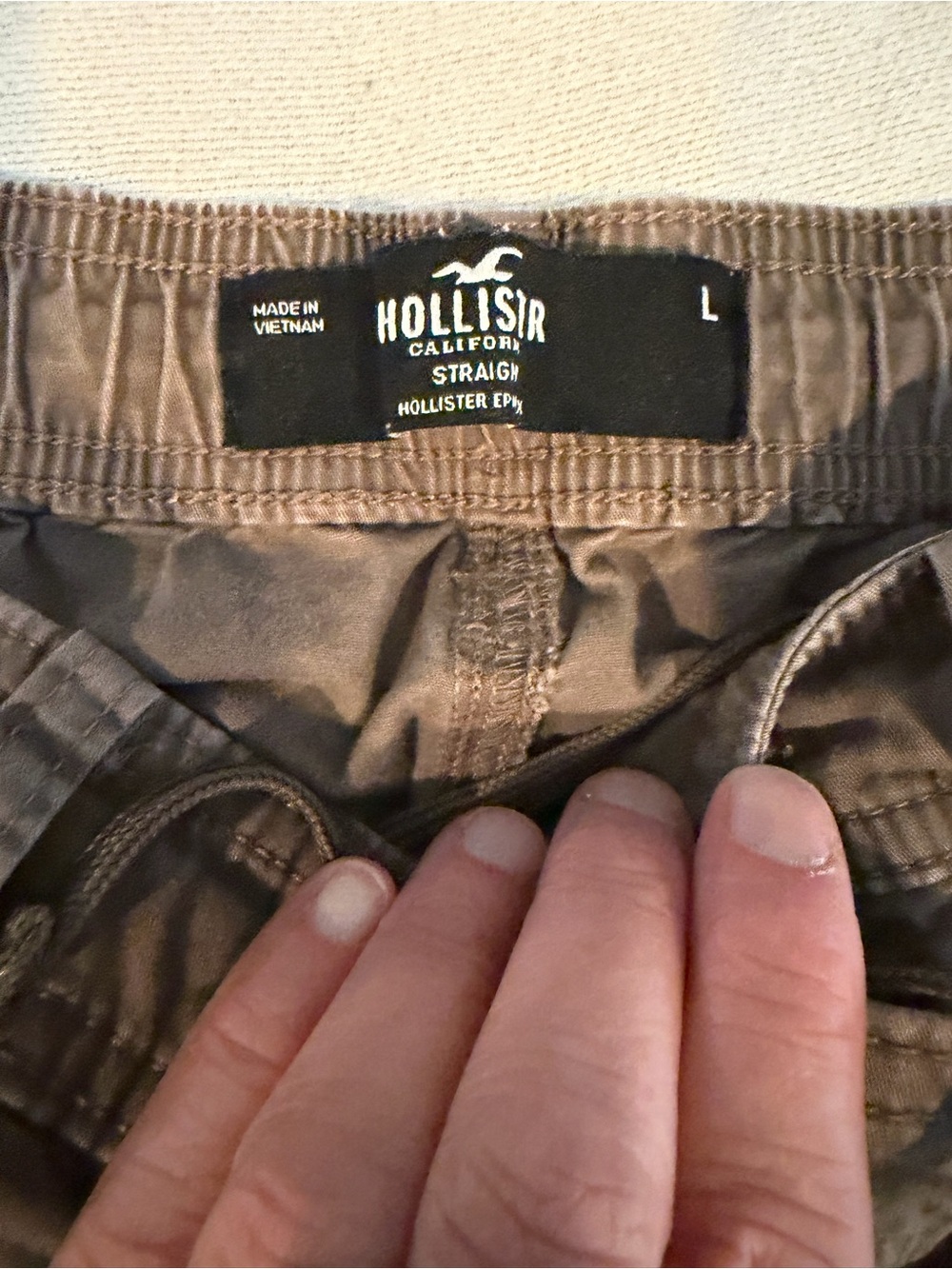 Hollister Brown Cargo Pants with Drawstring Waist - Picture 3 of 5